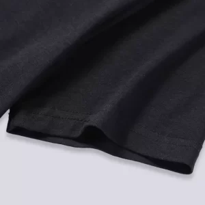 Black Bamboo T-Shirt Sleeve Opening Ærmeåbning på Sort Rundhals Bambus T-Shirt