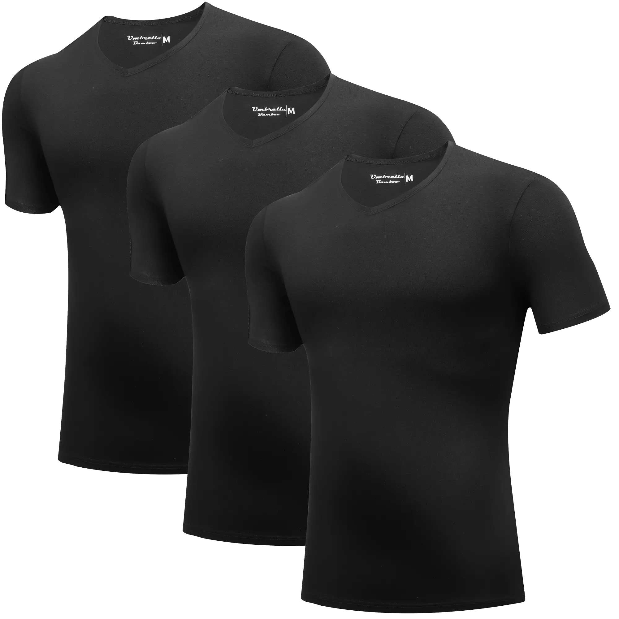3 Sorte V-Hals Bambus T-Shirts